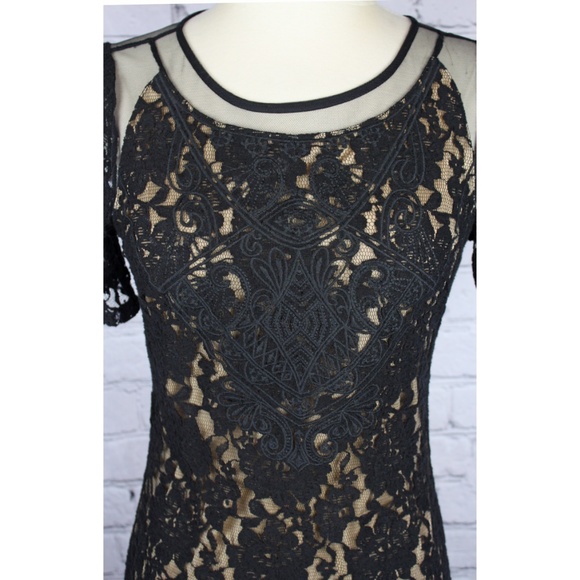 Astr Black Lace Mesh Bodycon Mini Dress - Picture 3 of 7
